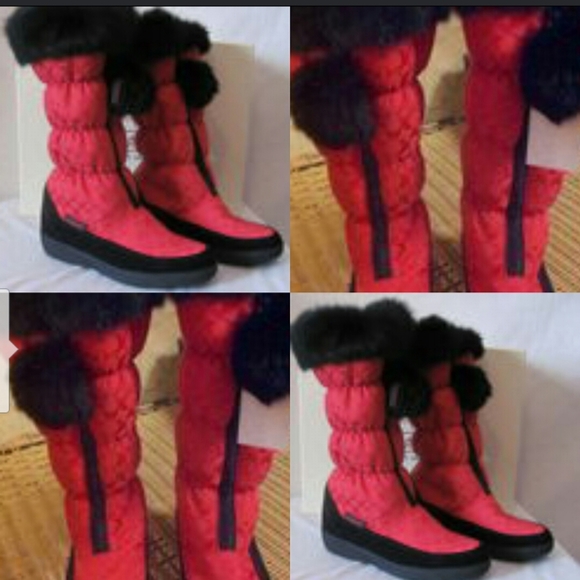 SOLD** NEW SIG C MID HIGH WINTER BOOTS REAL BLACK RABBIT FUR SIZE 6.5 - Picture 11 of 12